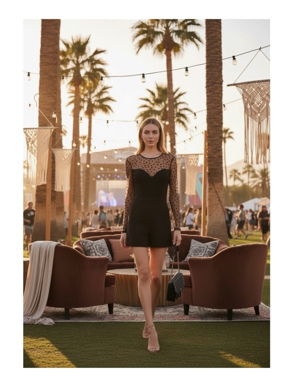new BCBGeneration ❤︎︎ Sweetheart Flocked Tulle Panel Open Back Romper ❤︎︎ Black
